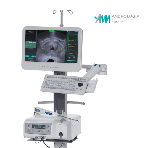 Máquina Aquabeam® de última generación para tratamiento mínimamente invasivo de hiperplasia benigna de próstata en Andrología Mallorca.